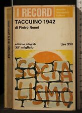 TACCUINO 1942. PIETRO NENNI. MONDADORI.