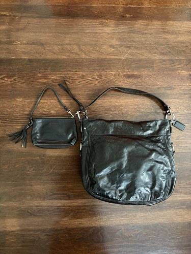 Borsa polso coach hobo - coach, nera