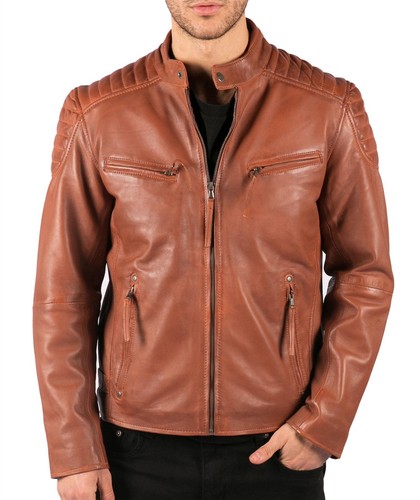 Giacca biker uomo blu - , grigio