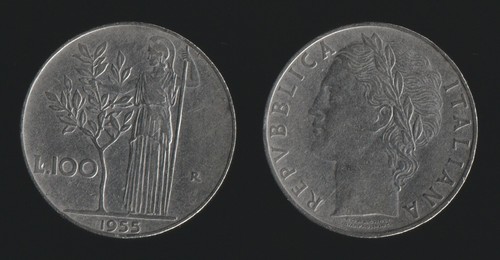 100 lire 1955 - -, italia