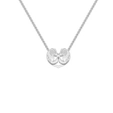 Collana collie bordo argento