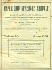 IL FORO ITALIANO REPERTORIO