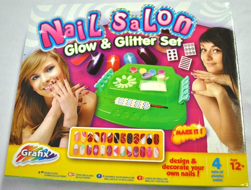 Nail salon glow glitter - nail,