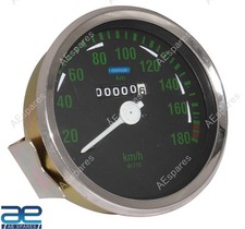 Contachilometri Nero 0-180 Kph Speedo Compatibile Con BMW R45 Moto D'Epoca