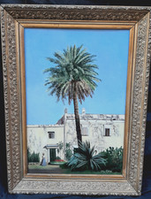 BEL DIPINTO- PALERMO-MONDELLO-SICILIA  ' BELLISSIMO PAESAGGIO! FIRMA