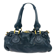 Borsa a mano Chloe Paddington in pelle nera con lucchetto e chiave autentica