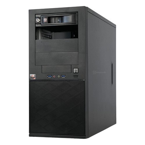 Black mid tower case - black,