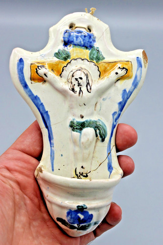 Beau benitier ancien faience - beau,