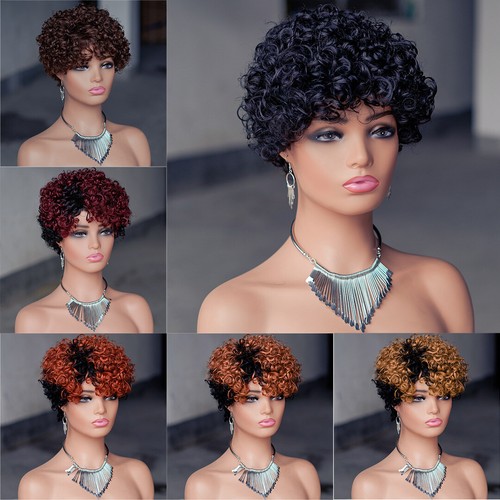 Short afro curly wig black - wig,