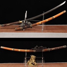 Spada Samurai Giapponese Affilata Tachi T10 Acciaio Katana Pronta alla Battaglia Real Hamon