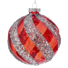 SET 4 PALLINE DI NATALE ROSSE