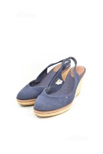 Sandali Donna Ocn Zeppa Tommy Hilfiger N. 39 Tessuto Blu