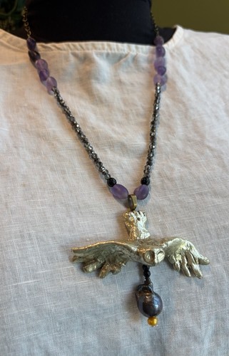 Collana artigianale con - collana,