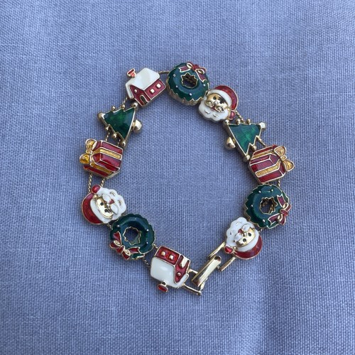 Bracciale vintage natale charm - bracciale,
