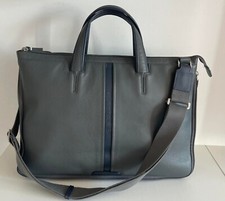 Elegante di lusso borsa  pelle Piquadro  grigia  e   blu