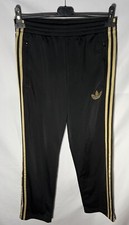Pantaloni Tuta TrackPants Trousers ADIDAS Vintage Nero Oro Taglia XS Uomo Men