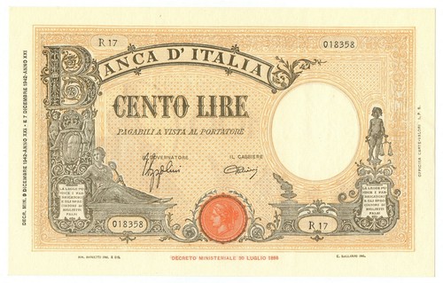 100 lire barbetti grande - 100,