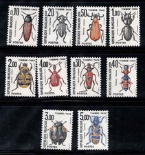 France 1982-83 Yv. 103-112 MNH 100% postage due insects