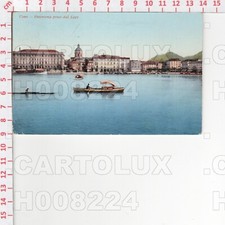 H8224 COMO CITTA 1910 DAL LAGO BARCA CANOA 1910 X MONASTERO BORMIDA ACQUI TERME