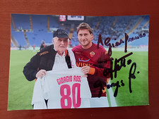 FOTO - GIORGIO ROSSI CON FRANCESCO TOTTI - AS ROMA CALCIO - AUTOGRAFO DI G.ROSSI
