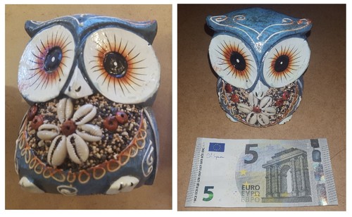 Gufo azzurro blu - , in