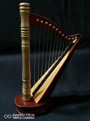 Arpa miniatura legno - arpa,