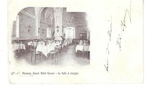 FIRENZE GRAND HOTEL CAVOUR SALA DA PRANZO CARTOLINA FP VG. 1908