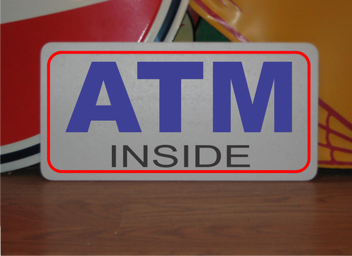 Atm inside insegna metallo - atm,