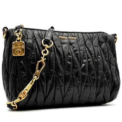Borsa miu nera pelle - miu, in