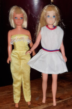 LOTTO   2  BARBIE  MALIBU   SKIPPER   MATTEL   -VINTAGE   1967 