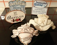 TARGA  In Ceramica da vetrina vintage Lotto 5 pezzi - da vedere! 