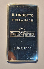 Lingotto della Pace "music for peace",  June 2000 ,  Argento 925