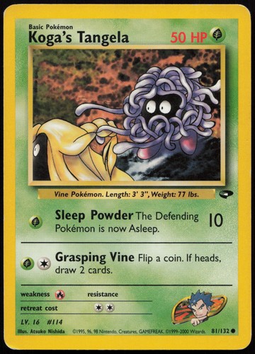 Pokemon tcg koga tangela - tcg, koga's