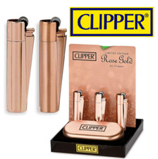 ACCENDINO CLIPPER LARGE METAL ROSE GOLD METALLO CON CONFEZIONE IDEA REGALO DONNA