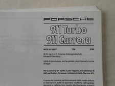 libretto manutenzione porsche 911 carrera 1986