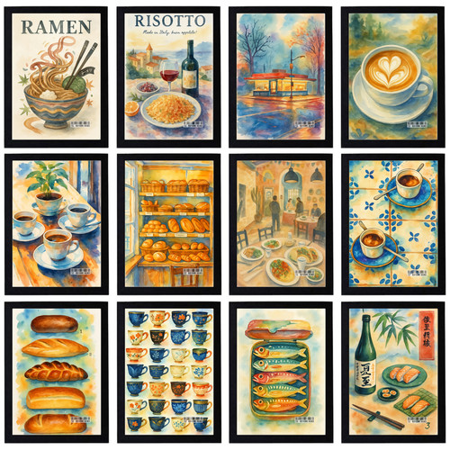 Poster vintage food bar - vintage,