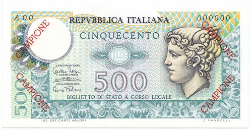 500 lire campione biglietto - campione, di