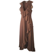 Maxi abito in chiffon con