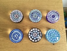 Fermacarte vintage scozzese 6John Diacons STK Millefiori & Latticino canna vetro