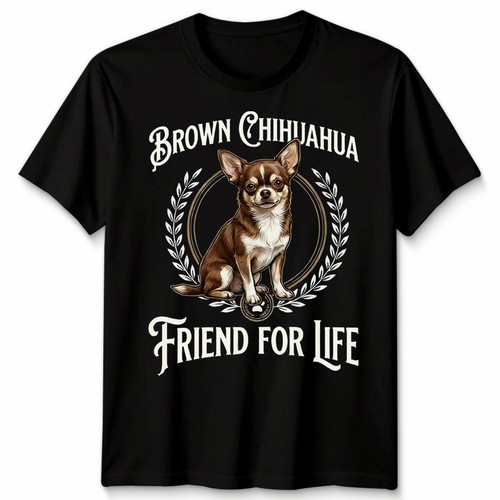 Shirt uomo marrone chihuahua - uomo,