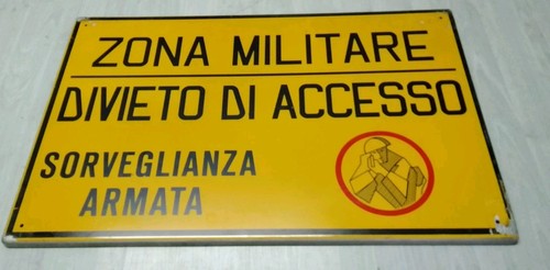 Tabella zona militare divieto - tabella,