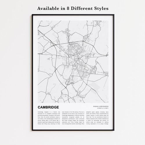 Stampa mappa cambridge city - stampa,