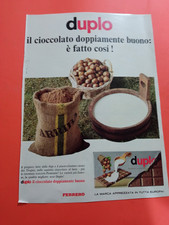 PUBBLICITA'  1966 FERRERO ALBA DUPLO CIOCCOLATO LATTE ALPI NOCCIOLE  ADV WERBUNG