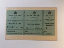 Cartolina Pubblicitaria Biglietto Poltrona Platea teatro alla Scala Milano c13