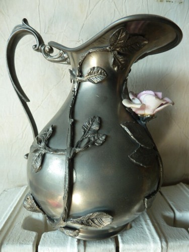 Vaso brocca peltro lavorazione - brocca,