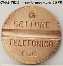 1978 GETTONE TELEFONICO CMM 7811 in gettoni da telefono di raro medaglia token @