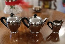  ALFRA ALESSI ACCIAIO SERVIZIO BOMBÈ Lattiera,caffè,Teiera DESIGN CARLO ALESSI