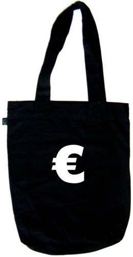 Borsa tote insegna euro