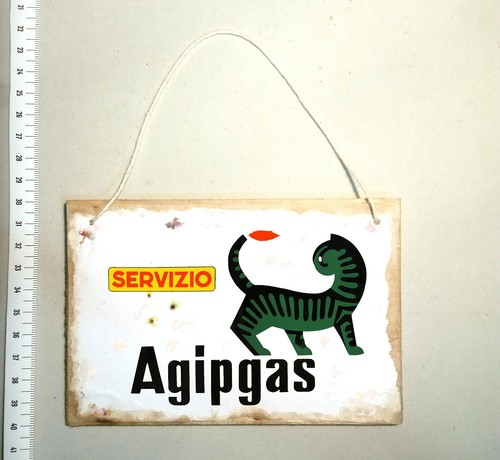 Insegna legno recente agipgas - insegna,