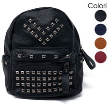 Zainetto borchiato da ragazza donna zaino piccolo mini per passeggio con borchie